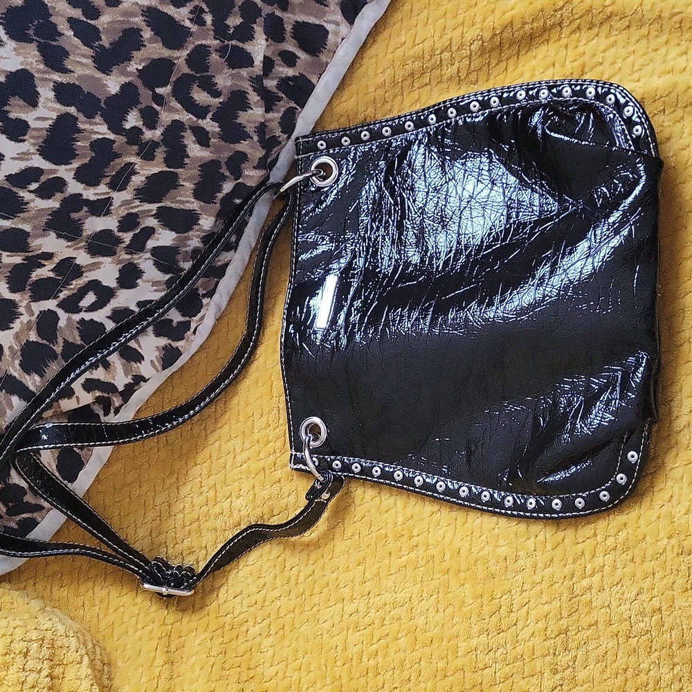 Patent leather cross body bag